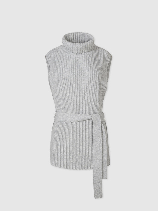 BELTED POLA KNIT