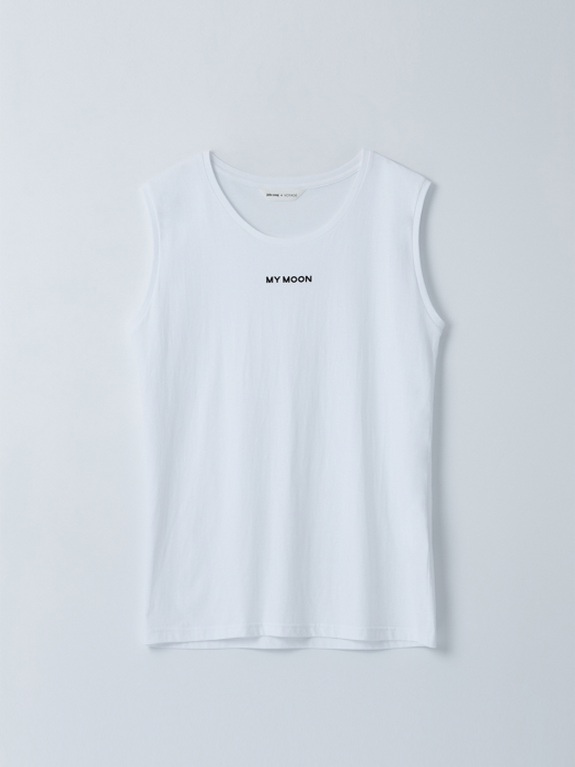 LETTERING POINT SLEEVELESS TOP
