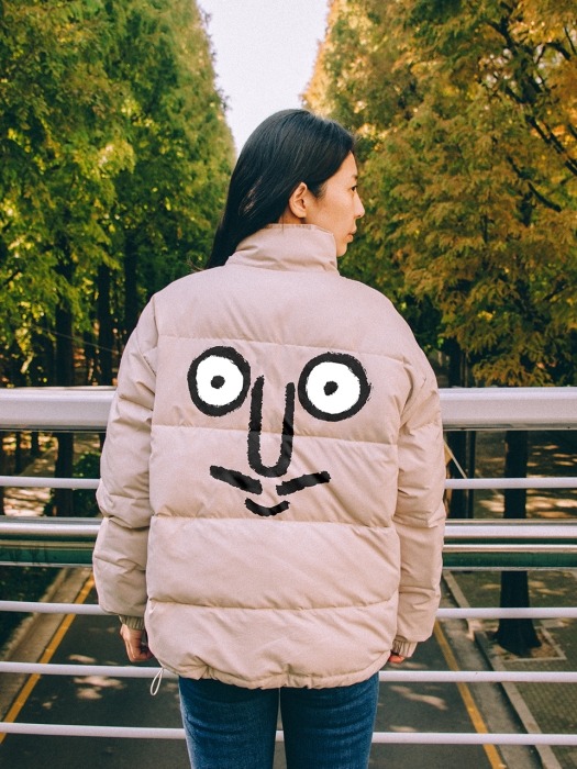 [NOUNOU] Reversible Puffer Jacket (GHOST_NAVY)