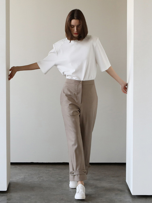 Balloon wool pants_beige