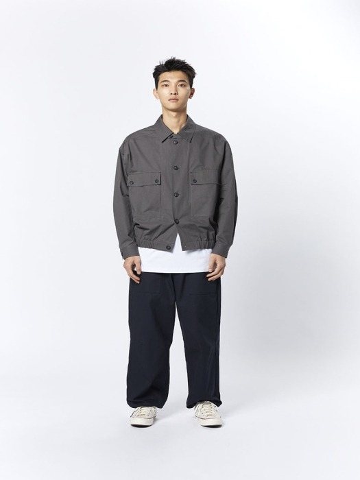 Oversized Cotton Jacket(gray)