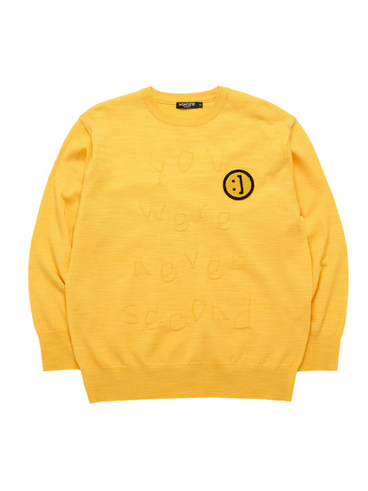 NEVER SECOND SWEATER YELLOW