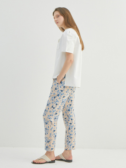 VERONICA BLUE FLOWER PANTS 