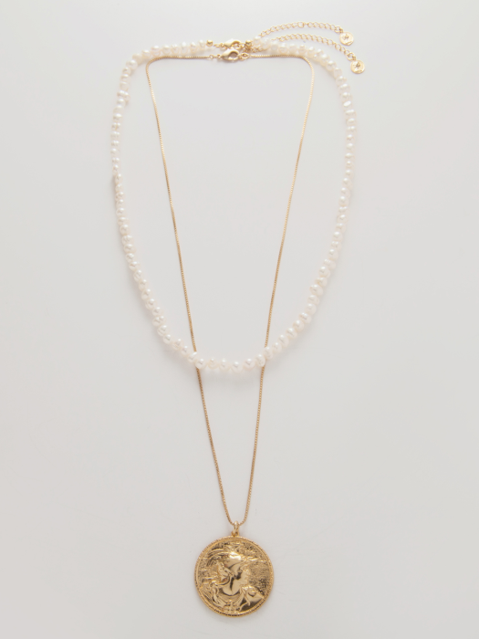 NATURAL PEARL Y LINE NECKLACE_NZ0992