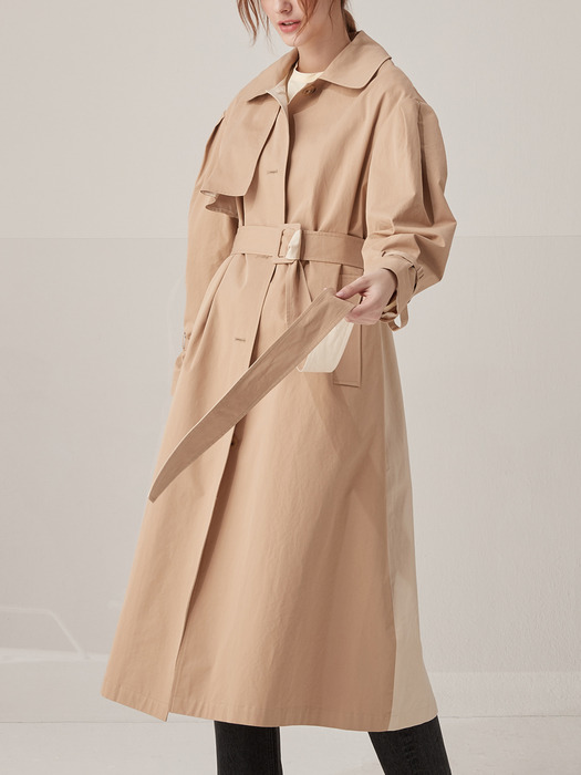 Signature volume trench coat - Beige