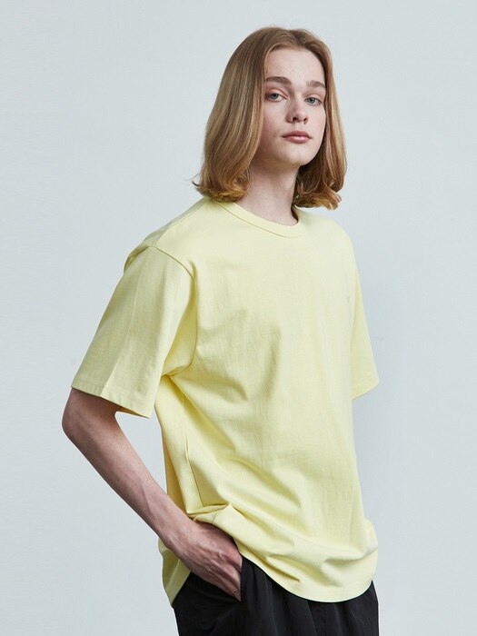 16color premium cotton t-shirt (mustard)