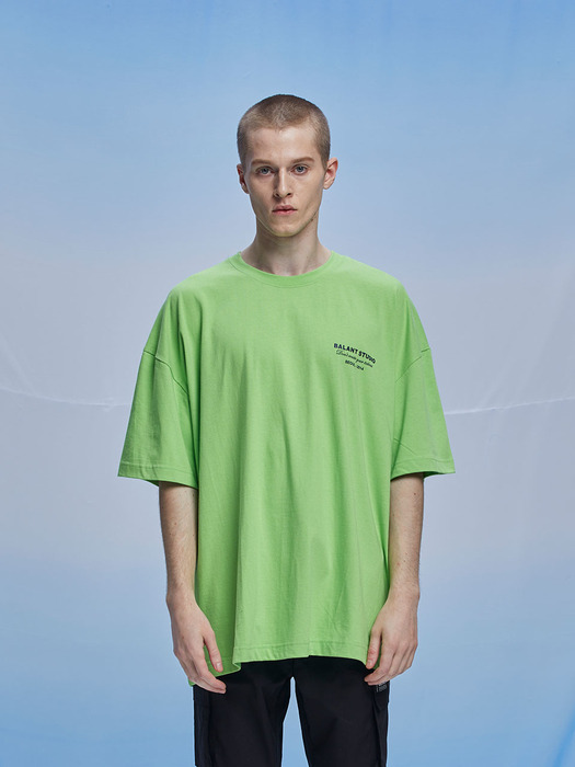 Classic Slogan Studio T Shirt - Lime