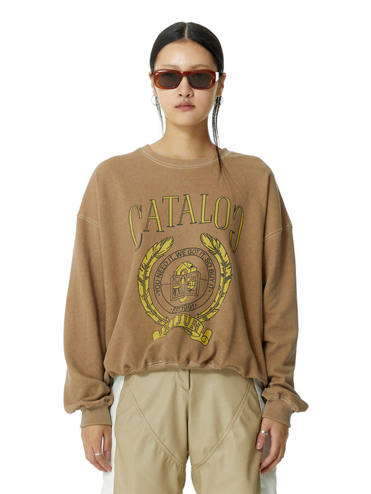 College Pullover Light Brown