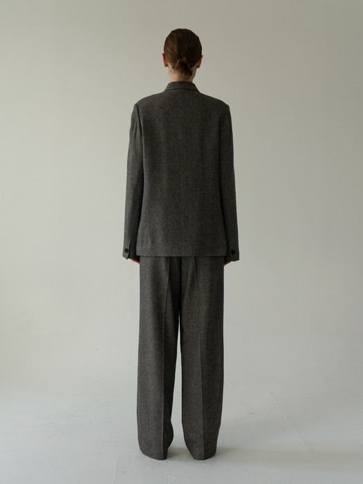 wool blend jacket (charcoal gray)