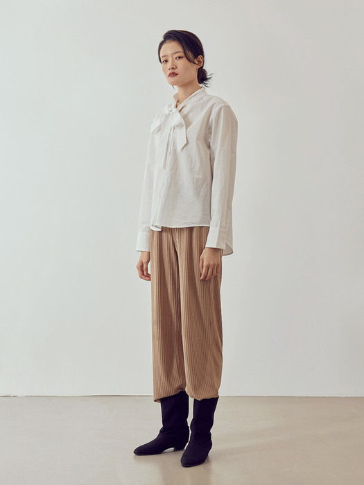 STRIPE LOOSE PANTS [BEIGE]