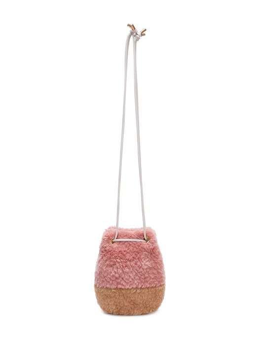 Colorblock Plush Bag in Pink_VX0WG1210