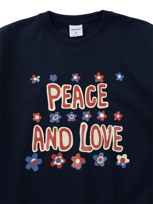 Peace and love Sweatshirt dark navy