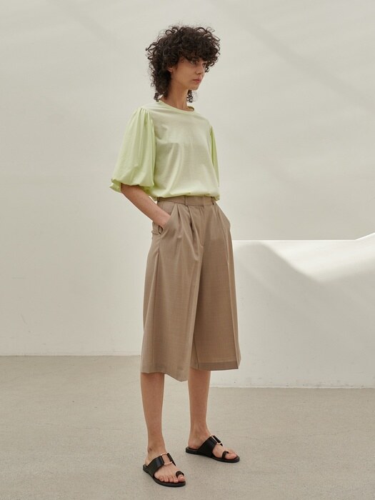 SILK VOLUME SLEEVE T-SHIRTS_LEMON