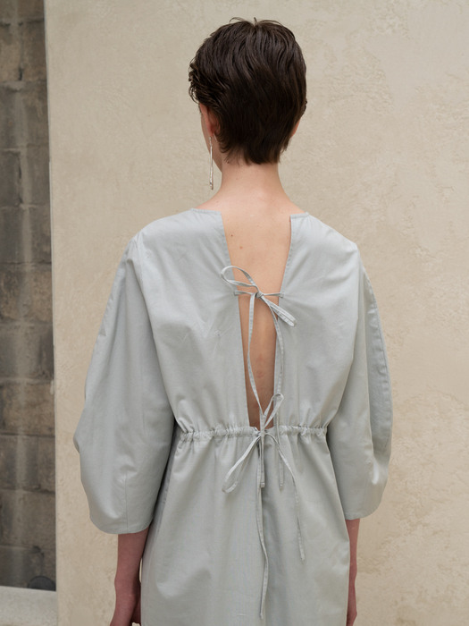 Open-Back Dress - Mint Grey