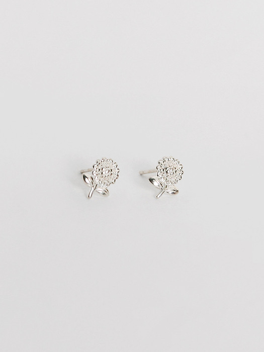 silver 925 sunflower earrings (2colors)