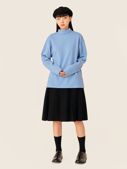 TURTLENECK JERSEY LONG SLEEVE T-SHIRTS [SKY BLUE]