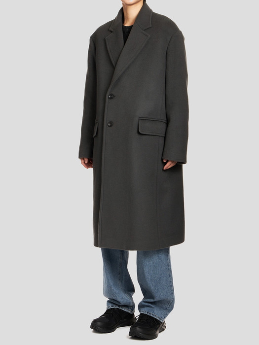 OVERSIZED CHESTERFIELD COAT / CHARCOAL