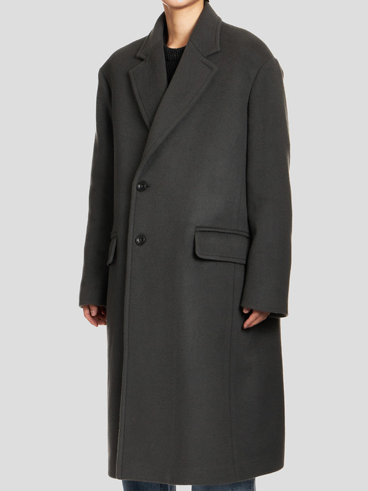 OVERSIZED CHESTERFIELD COAT / CHARCOAL
