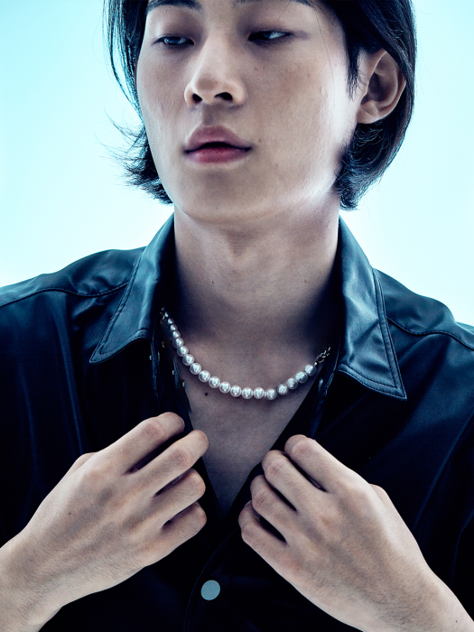 [써지컬스틸] JB019 Half pearl necklace