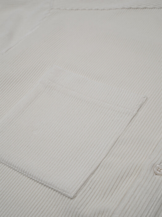 OVER FIT HEAVY CORDUROY SHIRT_IVORY