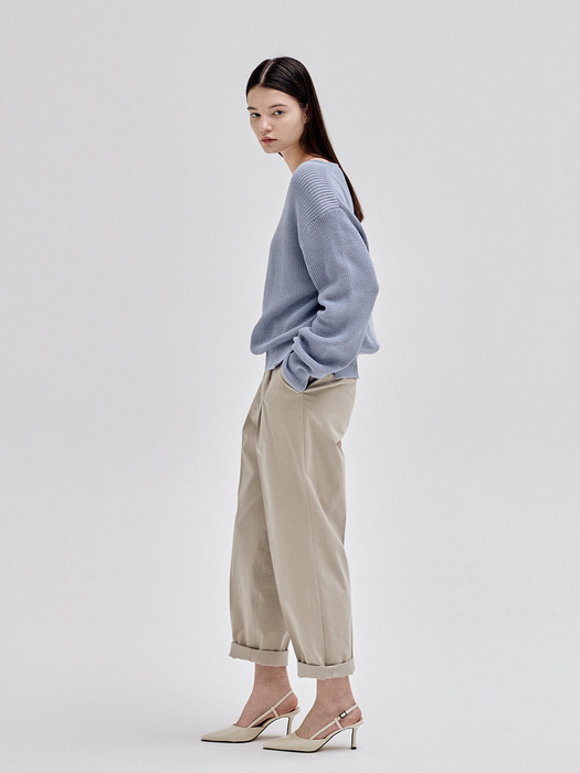 22SN cotton baggy pants [L/GY]