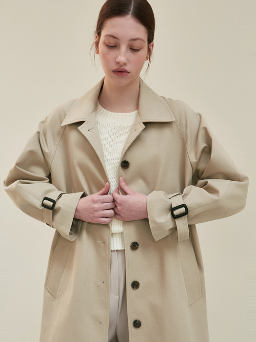 STANDARD COTTON TRENCH COAT_OATMEAL