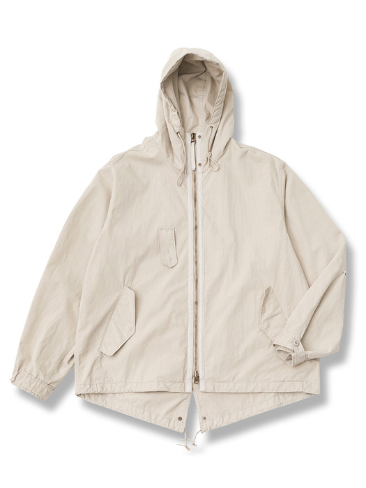 MILITARY HOODED PARKA - Cream