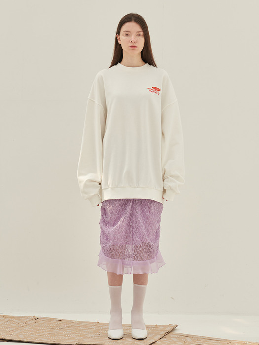 Shirring Lace Skirt Lavender