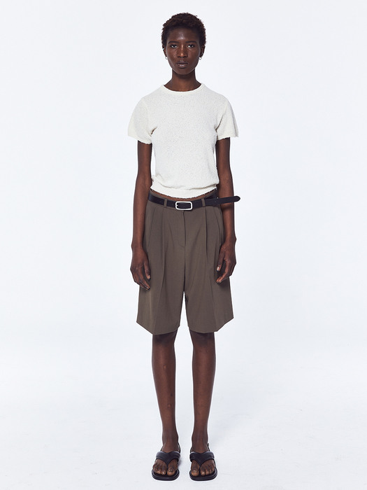 summer bermuda pants_brown