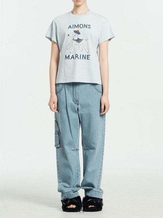 JANE LIGHT BLUE MARINE ZETA T-SHIRTS