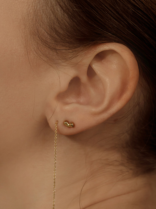 [Silver] Sand grain earrings e063