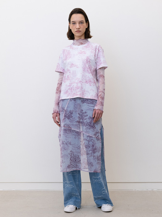 Toile De Jouy T-Shirts, Lavender