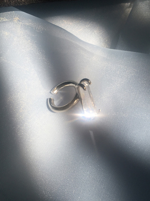 only one, clear quartz ring