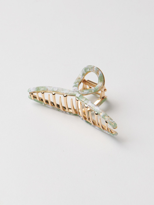 Marble Twist Hair Claw Clip (Garden Green)