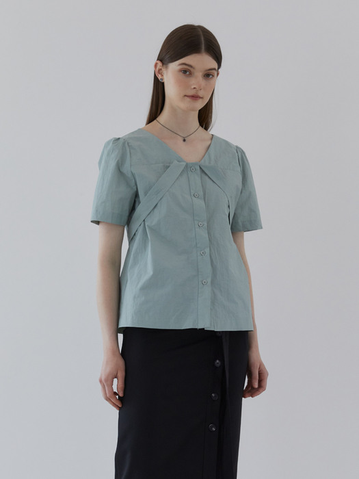 LINE POINT BLOUSE - GREEN