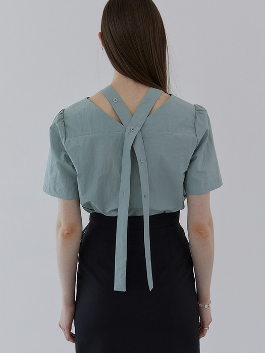 LINE POINT BLOUSE - GREEN