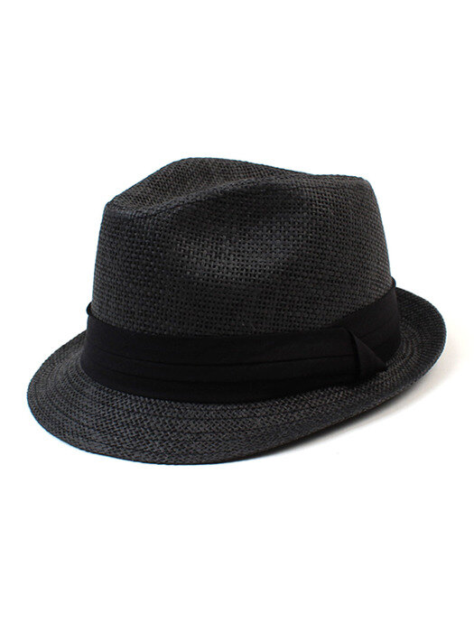 BU Summer Simple Black Fedora 여름페도라