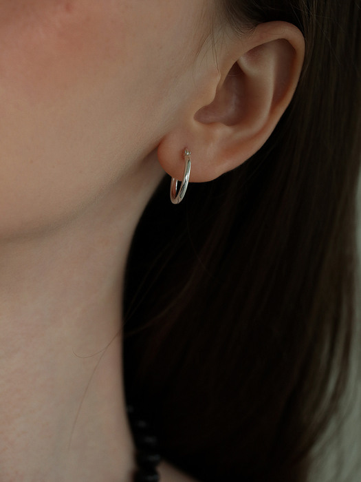 silver ring earring