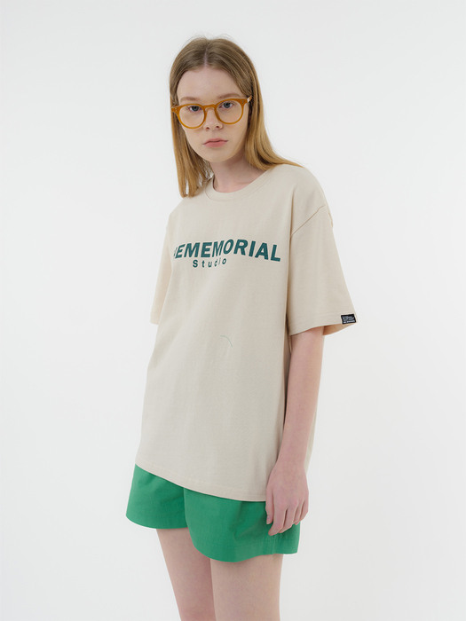 (UNISEX) Memorial Studio T-shirt 티셔츠 (베이지)