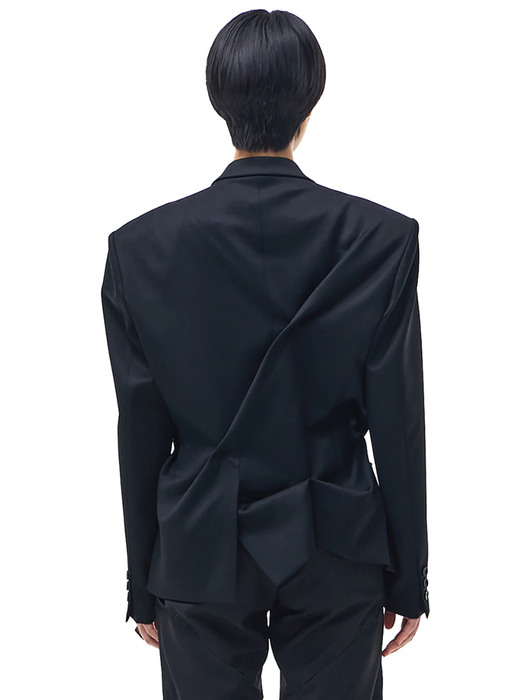 DOZI - Pinched Tailored Jacket _ Black