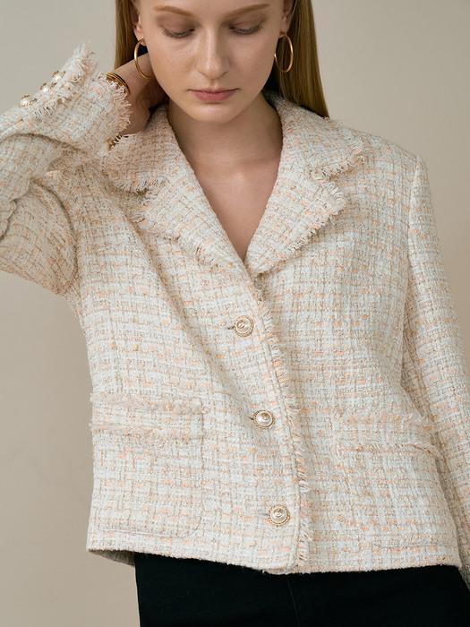 CARMEN Wool tweed jacket_ivory
