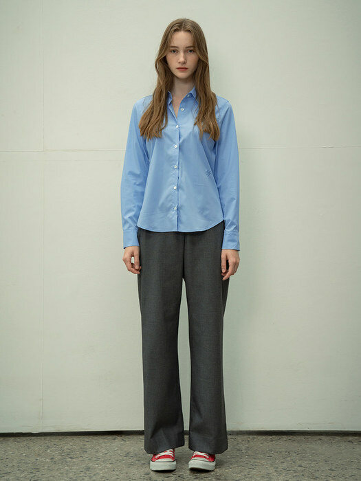 SITP5070 regular-fit signature shirt_Sky blue