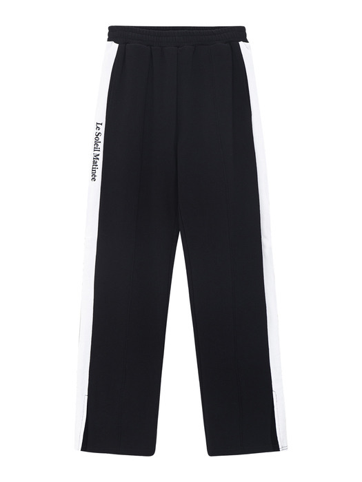 Luster Soleil Side Line-Slit Pants [Black]