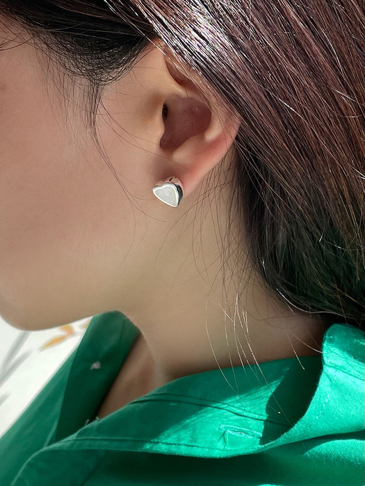 [silver925] dom heart earring (S/M/L)