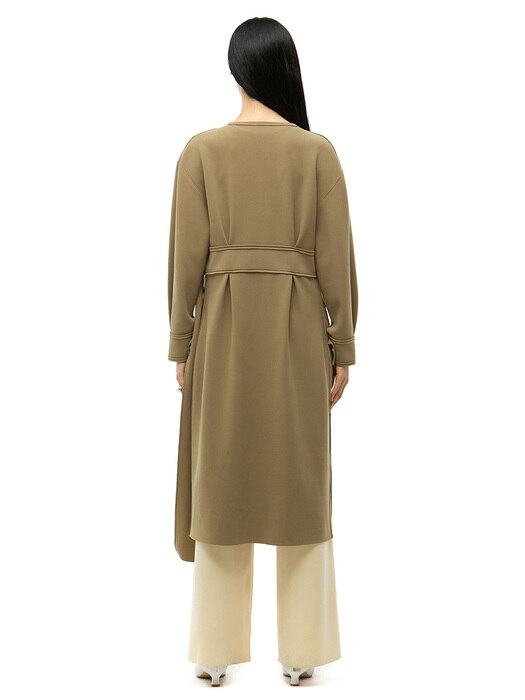 Arc Coat Dress_Mustard Olive
