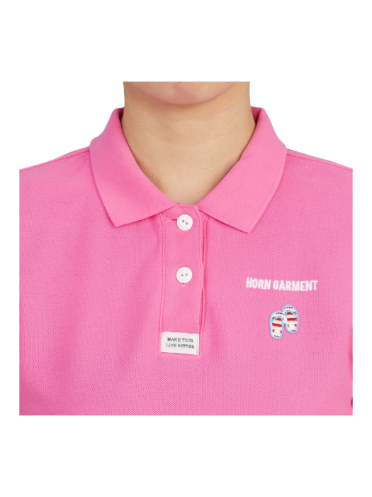 아이콘 HCW 2A AP01 PINK 여자 골프 카라 반팔티셔츠