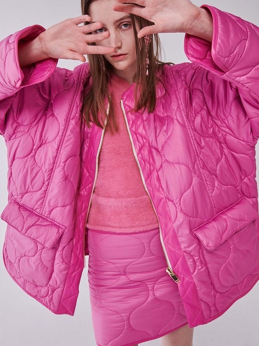 FOUR BEAUTY QUILTING JACKET_PINK