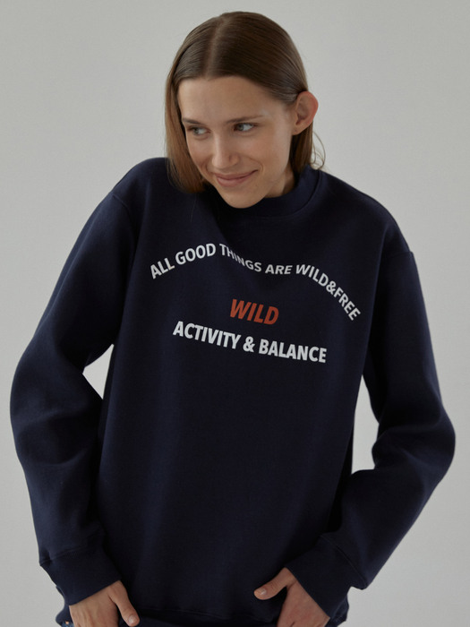 A&B oval SWEATSHIRT_Navy