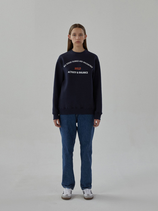 A&B oval SWEATSHIRT_Navy