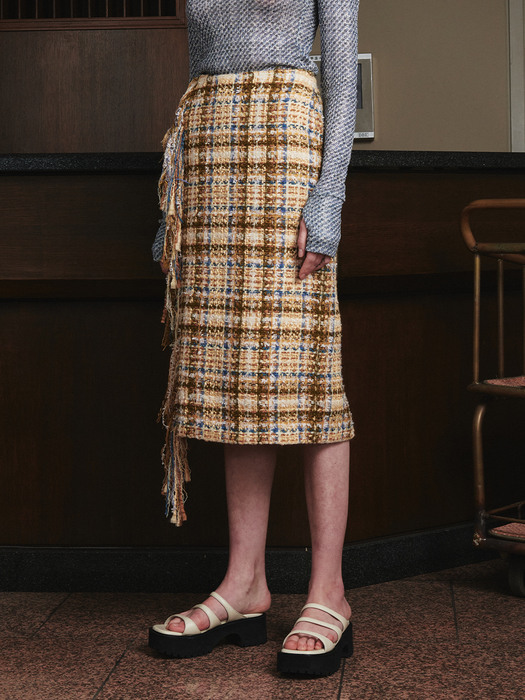 Tweed Fringe Skirt